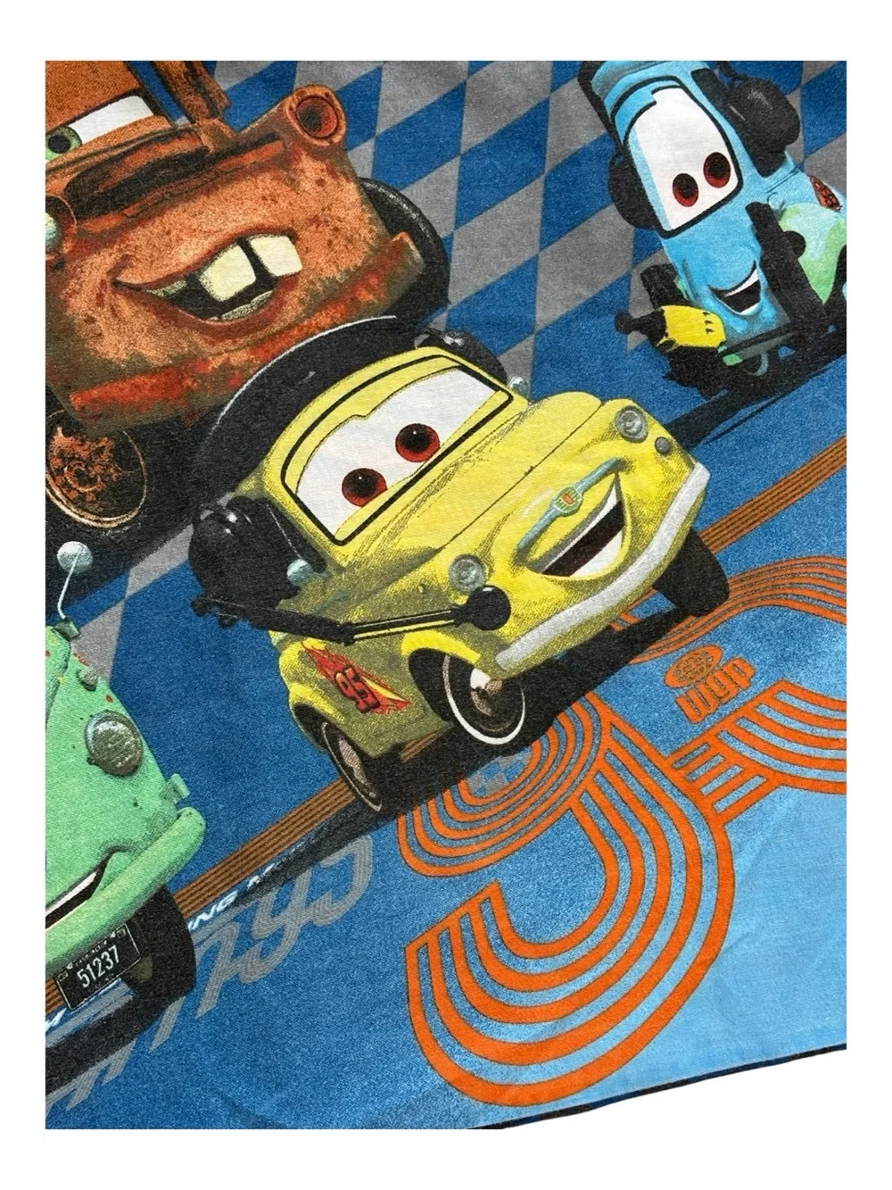Disney Pixar Cars 2 WGP Lightning McQueen Set Twin Fitted Sheet & Pillowcase